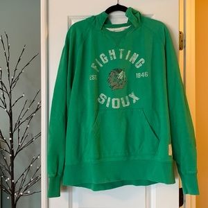 Mens Fighting Sioux Hoodie W Pocket Sweatshirt